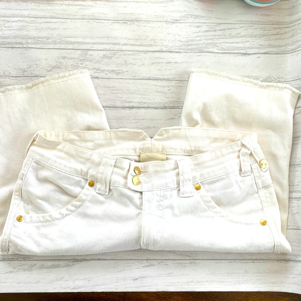 TWISTED HEART White Jean Shorts, Size 27
